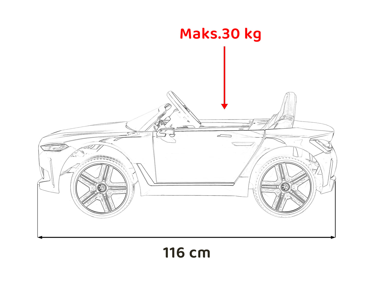 Pojazd BMW i4 Czarny Dla Dzieci