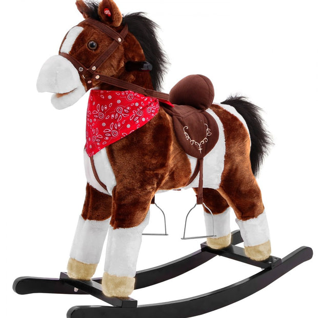 Kowboj Konik na Biegunach dla Dzieci - Ciemny Brąz